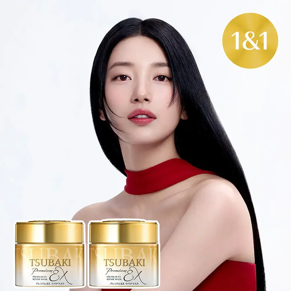 [올영1등 헤어팩] 츠바키 프리미엄 EX 리페어 마스크 180g 더블 기획